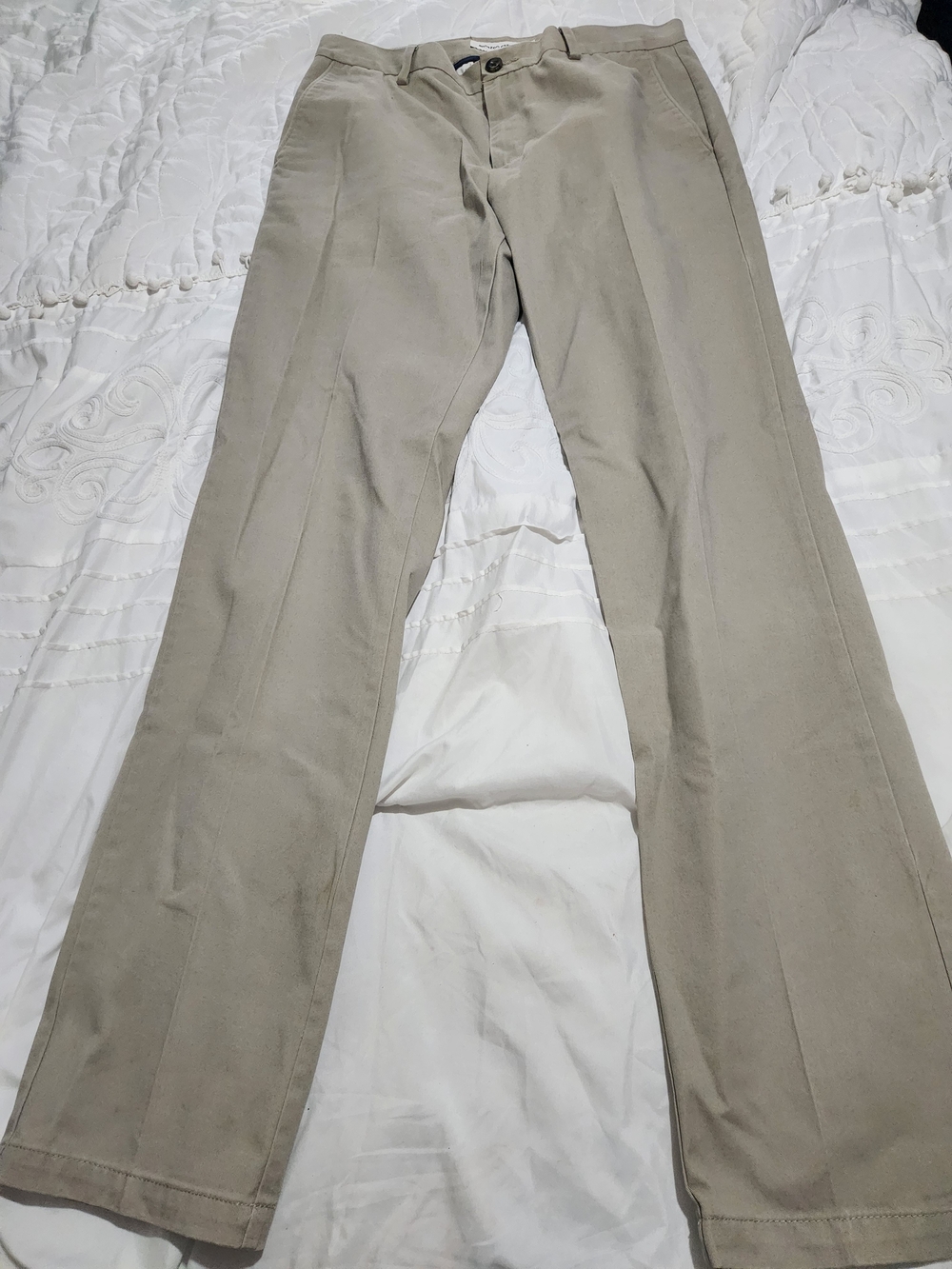 Amazon Essentials Set Of 4 Men's Khaki Cotton Blend Dress Pants - Classic Fit